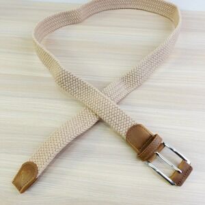 Braided Elastic Belt Mens 40 Beige BULLIANT Stretchy Golf Casual Jeans Cottage